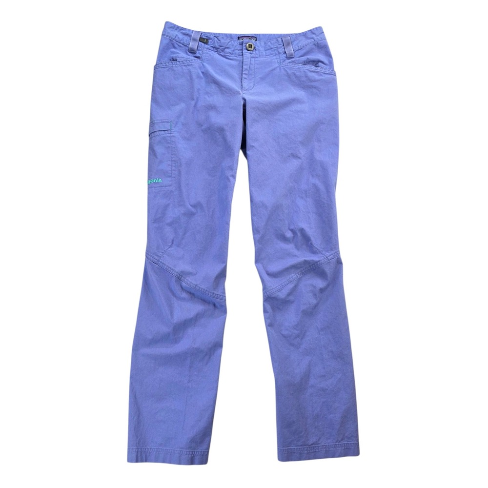 Patagonia Womens Venga Rock Pants Organic Cotton Climbing Purple Cargo Pockets 8